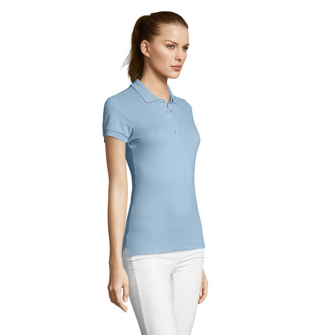 PASSION DAMEN POLO 170g - Sky Blue Pique bedrucken, Art.-Nr. S11338-SP-XL