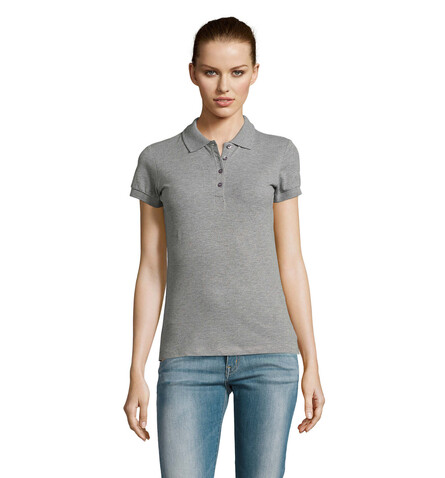 PASSION DAMEN POLO 170g - Grau-Melange 2 bedrucken, Art.-Nr. S11338-GY-S PASSION DAMEN POLO 170g - Grau-Melange 2 bedrucken, Art.-Nr. S11338-GY-S