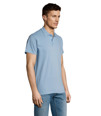 SUMMER II MEN Polo 170g - Sky Blue Pique bedrucken, Art.-Nr. S11342-SP-XXL