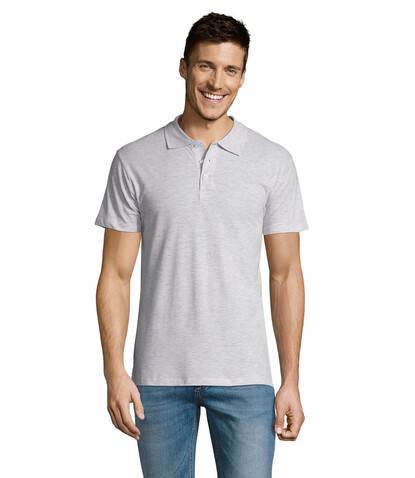 SUMMER II MEN Polo 170g - Ash bedrucken, Art.-Nr. S11342-AS-XL SUMMER II MEN Polo 170g - Ash bedrucken, Art.-Nr. S11342-AS-XL
