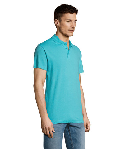 SUMMER II MEN Polo 170g - Atoll-Blau bedrucken, Art.-Nr. S11342-AL-XL