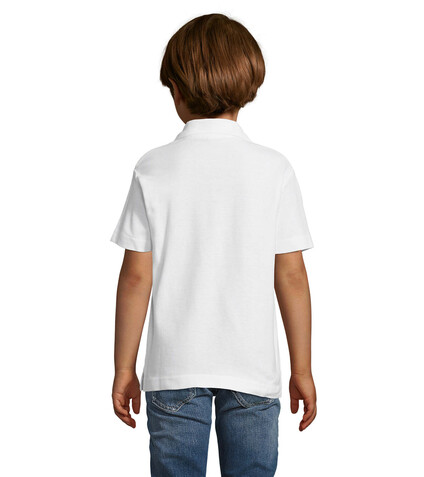 SUMMER II KIDS Polo 170g - White bedrucken, Art.-Nr. S11344-WH-3XL