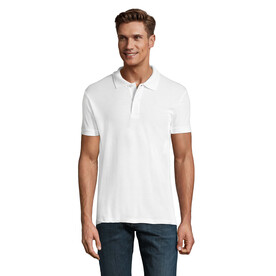 PERFECT MEN Polo 180g - White bedrucken, Art.-Nr. S11346-WH-5XL