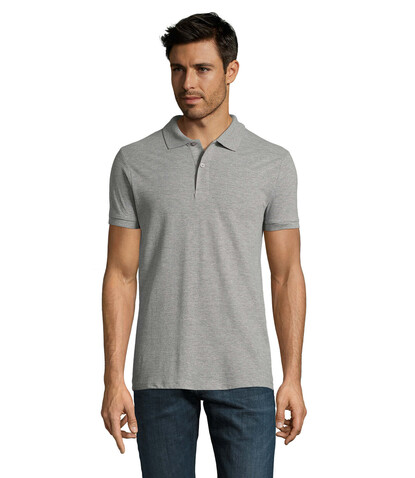 PERFECT MEN Polo 180g - Grau-Melange 2 bedrucken, Art.-Nr. S11346-GY-M PERFECT MEN Polo 180g - Grau-Melange 2 bedrucken, Art.-Nr. S11346-GY-M