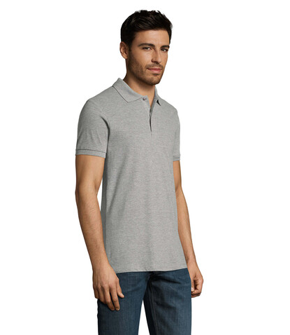 PERFECT MEN Polo 180g - Grau-Melange 2 bedrucken, Art.-Nr. S11346-GY-M PERFECT MEN Polo 180g - Grau-Melange 2 bedrucken, Art.-Nr. S11346-GY-M