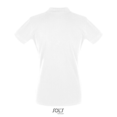 PERFECT DAMEN POLO 180g - White bedrucken, Art.-Nr. S11347-WH-S