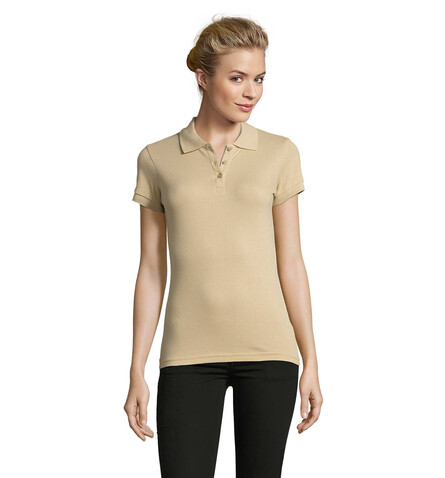 PERFECT DAMEN POLO 180g - Sand bedrucken, Art.-Nr. S11347-SA-M PERFECT DAMEN POLO 180g - Sand bedrucken, Art.-Nr. S11347-SA-M
