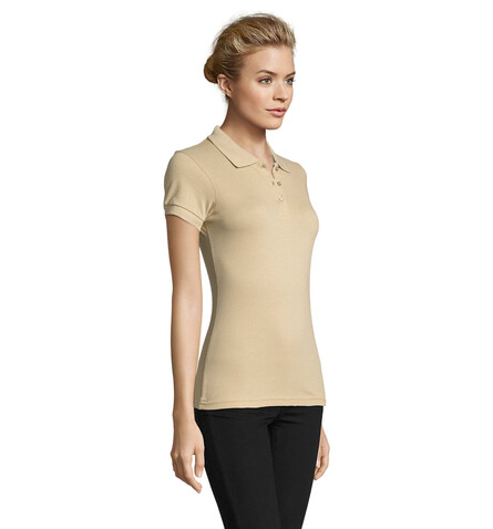 PERFECT DAMEN POLO 180g - Sand bedrucken, Art.-Nr. S11347-SA-M PERFECT DAMEN POLO 180g - Sand bedrucken, Art.-Nr. S11347-SA-M