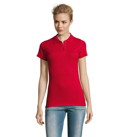 PERFECT DAMEN POLO 180g - Red bedrucken, Art.-Nr. S11347-RD-M