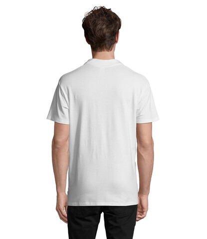SPRING II MEN Polo 210g - White bedrucken, Art.-Nr. S11362-WH-5XL