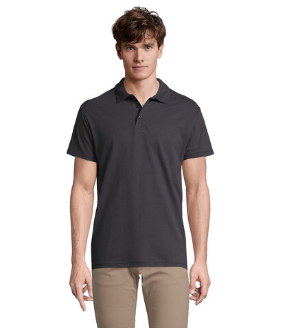 SPRING II MEN Polo 210g - Mausgrau bedrucken, Art.-Nr. S11362-MU-M
