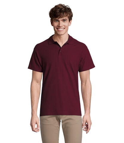 SPRING II MEN Polo 210g - Burgundy bedrucken, Art.-Nr. S11362-BG-XL