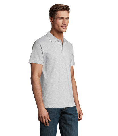 SPRING II MEN Polo 210g - Ash bedrucken, Art.-Nr. S11362-AS-S