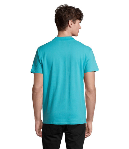 SPRING II MEN Polo 210g - Atoll-Blau bedrucken, Art.-Nr. S11362-AL-L