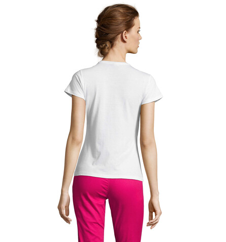 MISS DAMENT-SHIRT 150g - White bedrucken, Art.-Nr. S11386-WH-L