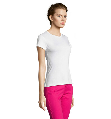 MISS DAMENT-SHIRT 150g - White bedrucken, Art.-Nr. S11386-WH-L
