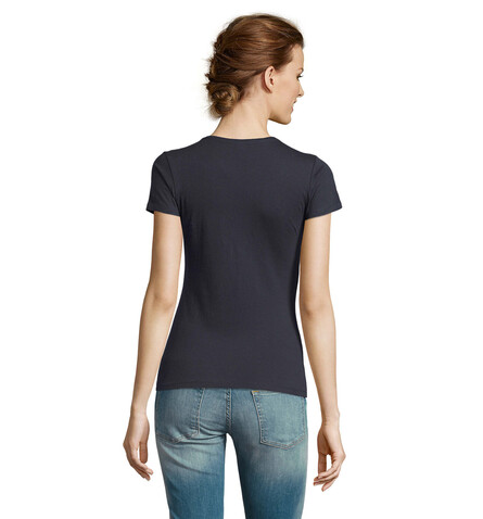 MISS DAMENT-SHIRT 150g - Navy bedrucken, Art.-Nr. S11386-NY-L