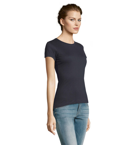 MISS DAMENT-SHIRT 150g - Navy bedrucken, Art.-Nr. S11386-NY-L