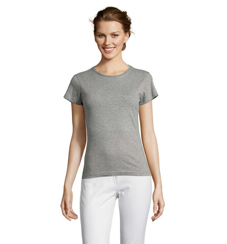 MISS DAMENT-SHIRT 150g - Graue Melange bedrucken, Art.-Nr. S11386-GM-M MISS DAMENT-SHIRT 150g - Graue Melange bedrucken, Art.-Nr. S11386-GM-M