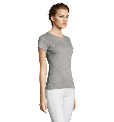MISS DAMENT-SHIRT 150g - Graue Melange bedrucken, Art.-Nr. S11386-GM-M MISS DAMENT-SHIRT 150g - Graue Melange bedrucken, Art.-Nr. S11386-GM-M