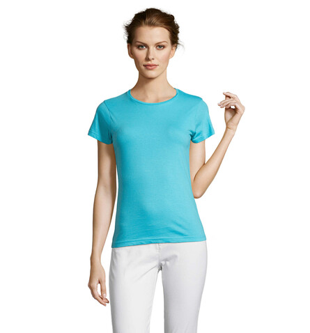 MISS DAMENT-SHIRT 150g - Atoll-Blau bedrucken, Art.-Nr. S11386-AL-XXL