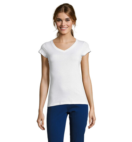 MOON DAMENT-SHIRT 150g - White bedrucken, Art.-Nr. S11388-WH-XXL