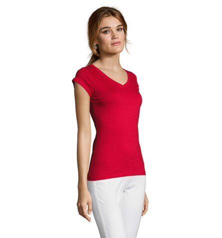 MOON DAMENT-SHIRT 150g - Red bedrucken, Art.-Nr. S11388-RD-XL