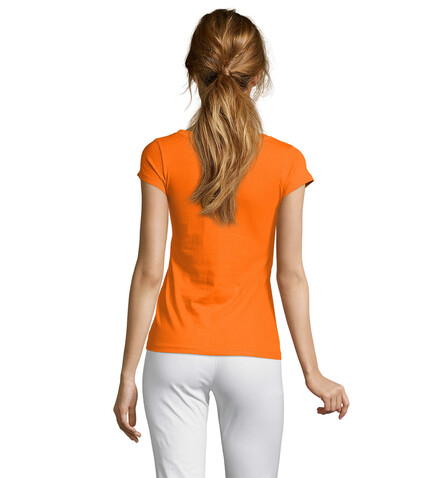 MOON DAMENT-SHIRT 150g - Orange bedrucken, Art.-Nr. S11388-OR-3XL MOON DAMENT-SHIRT 150g - Orange bedrucken, Art.-Nr. S11388-OR-3XL