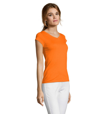 MOON DAMENT-SHIRT 150g - Orange bedrucken, Art.-Nr. S11388-OR-3XL MOON DAMENT-SHIRT 150g - Orange bedrucken, Art.-Nr. S11388-OR-3XL