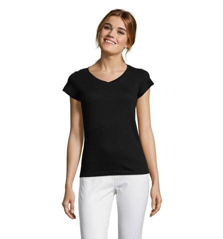 MOON DAMENT-SHIRT 150g - Deep Black bedrucken, Art.-Nr. S11388-DB-XL MOON DAMENT-SHIRT 150g - Deep Black bedrucken, Art.-Nr. S11388-DB-XL