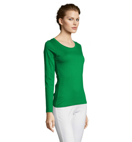MAJESTIC DAMENT-SHIRT 150g - Kelly Green bedrucken, Art.-Nr. S11425-KG-S MAJESTIC DAMENT-SHIRT 150g - Kelly Green bedrucken, Art.-Nr. S11425-KG-S