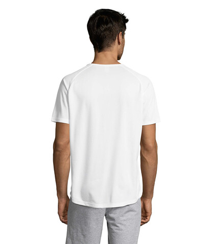 SPORTY MEN T-Shirt - White bedrucken, Art.-Nr. S11939-WH-XS