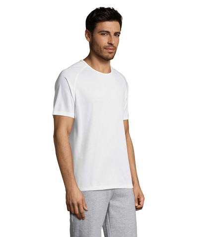 SPORTY MEN T-Shirt - White bedrucken, Art.-Nr. S11939-WH-XS