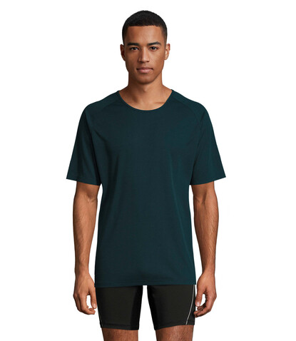 SPORTY MEN T-Shirt - Petroleum Blau bedrucken, Art.-Nr. S11939-PB-S