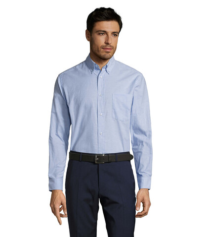 BOSTON OXFORD MEN'S SHIRT - Sky Blue bedrucken, Art.-Nr. S16000-SK-L