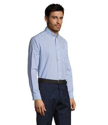 BOSTON OXFORD MEN'S SHIRT - Sky Blue bedrucken, Art.-Nr. S16000-SK-L