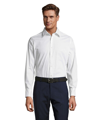 BRIGHTON herren shirt 140g - White bedrucken, Art.-Nr. S17000-WH-L