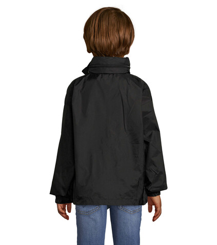 SURF KIDS WINDBREAKER 210g - Schwarz bedrucken, Art.-Nr. S32300-BK-4XL