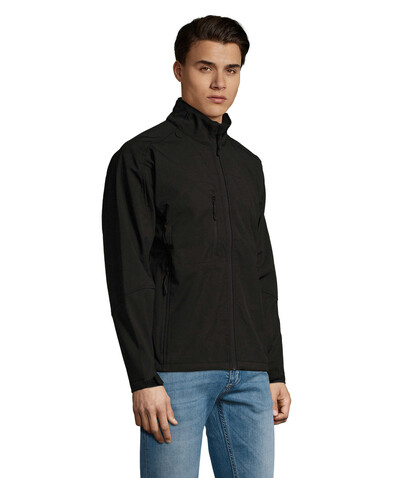 RELAX HERREN JACKE 340g - Schwarz bedrucken, Art.-Nr. S46600-BK-XXL