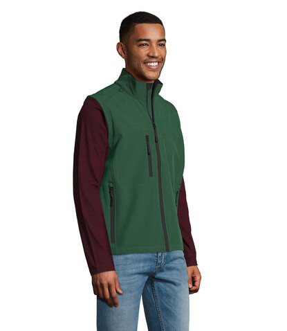 RALLYE MEN SOFTSHELL JACKET - Bottle Green bedrucken, Art.-Nr. S46601-BO-S