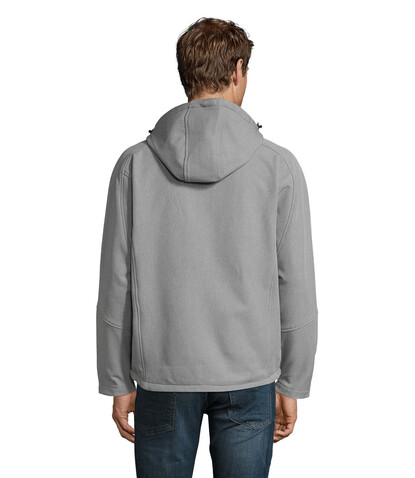 REPLAY Herren Jacke 340g - Graue Melange bedrucken, Art.-Nr. S46602-GM-3XL