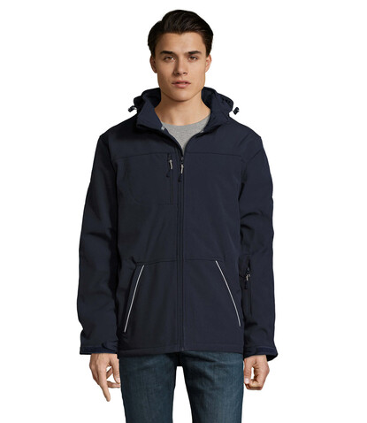 ROCK MEN WINTER SOFTSHELL - French Navy bedrucken, Art.-Nr. S46604-FN-XXL