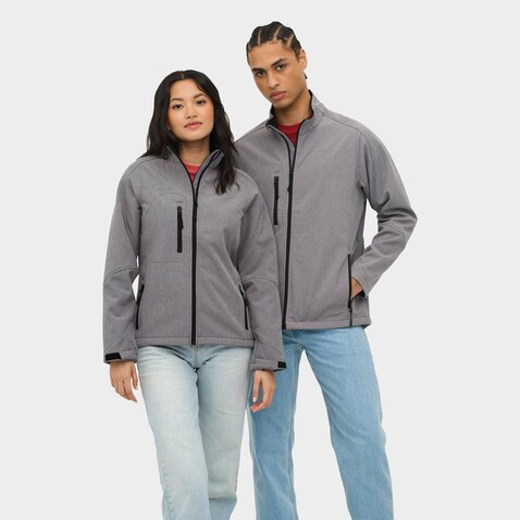 ROXY DAMEN JACKE 340g - Graue Melange bedrucken, Art.-Nr. S46800-GM-M