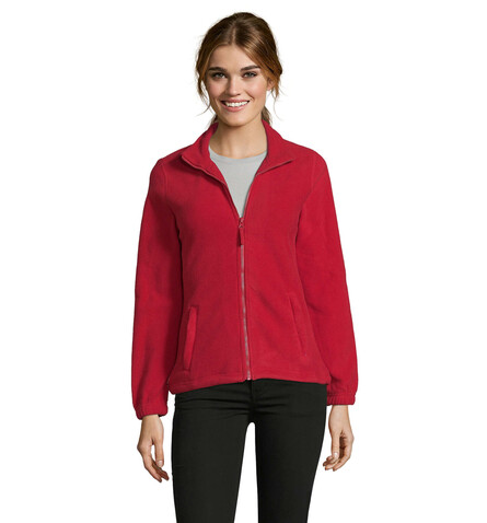 NORTH DAMEN FL JACKE  300g - Red bedrucken, Art.-Nr. S54500-RD-M