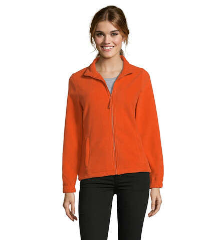 NORTH DAMEN FL JACKE  300g - Orange bedrucken, Art.-Nr. S54500-OR-XL