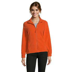 NORTH DAMEN FL JACKE  300g - Orange bedrucken, Art.-Nr. S54500-OR-XXL