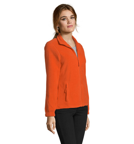 NORTH DAMEN FL JACKE  300g - Orange bedrucken, Art.-Nr. S54500-OR-XL
