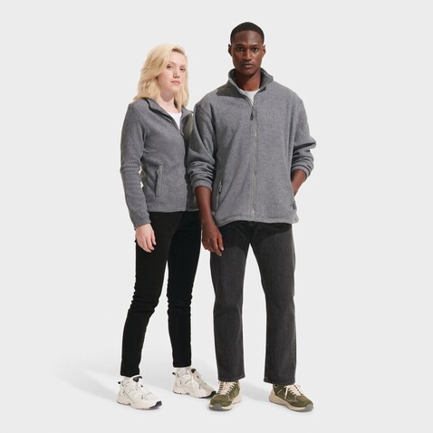 NORTH DAMEN FL JACKE  300g - Graue Melange bedrucken, Art.-Nr. S54500-GM-XL
