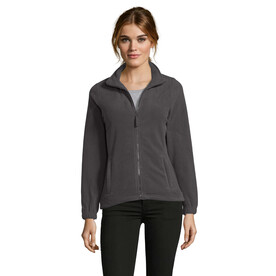 NORTH DAMEN FL JACKE  300g - Anthrazitgrau bedrucken, Art.-Nr. S54500-CR-XXL