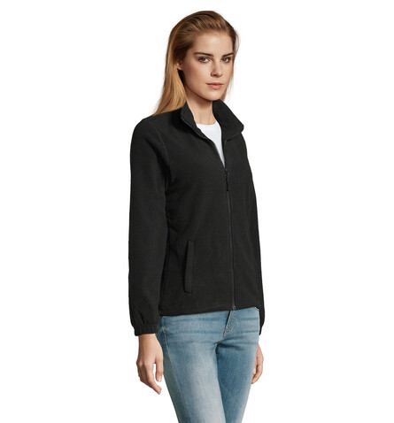 NORTH DAMEN FL JACKE  300g - Schwarz bedrucken, Art.-Nr. S54500-BK-S